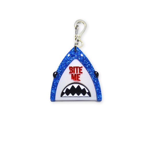 Bite Me Shark Slogan Tag