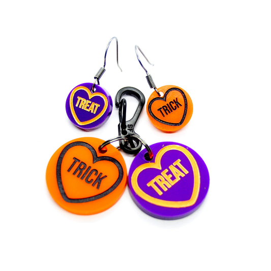 Trick   Treat Tag / Earring Set