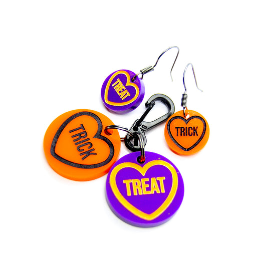 Trick   Treat Tag / Earring Set